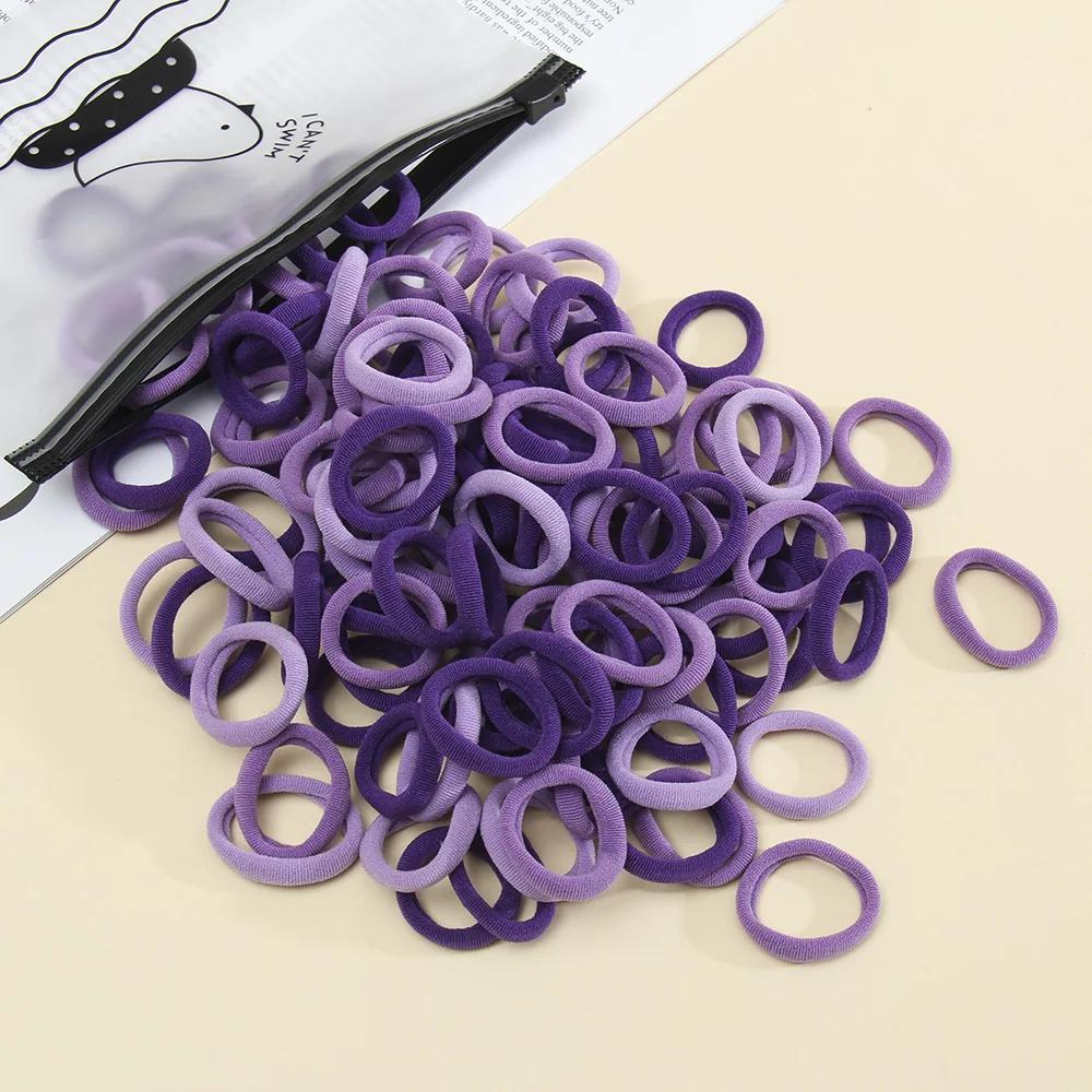 50Pcs Women S Seamless Thumb Ring Hair Ties Bagged Ponytail Holders With Compact Elastic Bands For Diy Simple Fashion Hair Cord