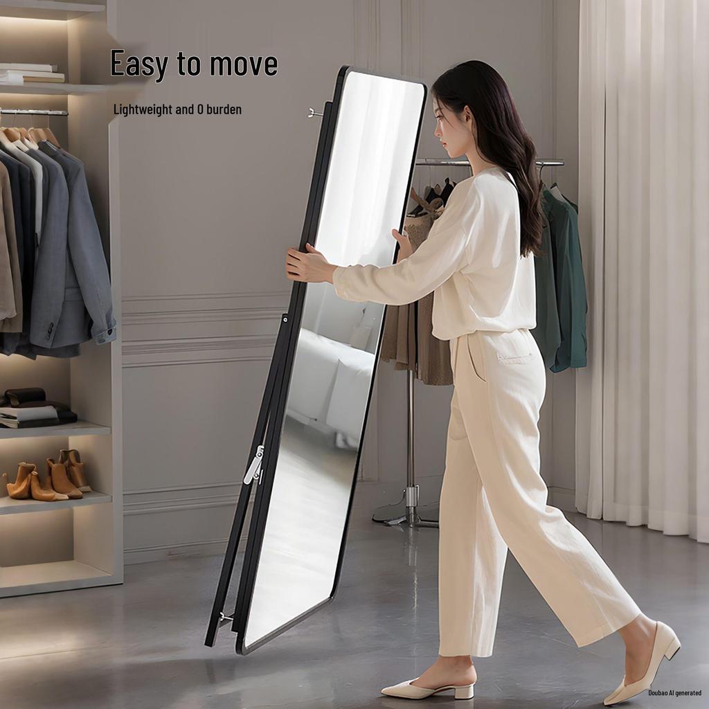 Ultra-Clear, Explosion-Proof Adjustable Full-Length Mirror for Dressing Rooms & Live Broadcasts
