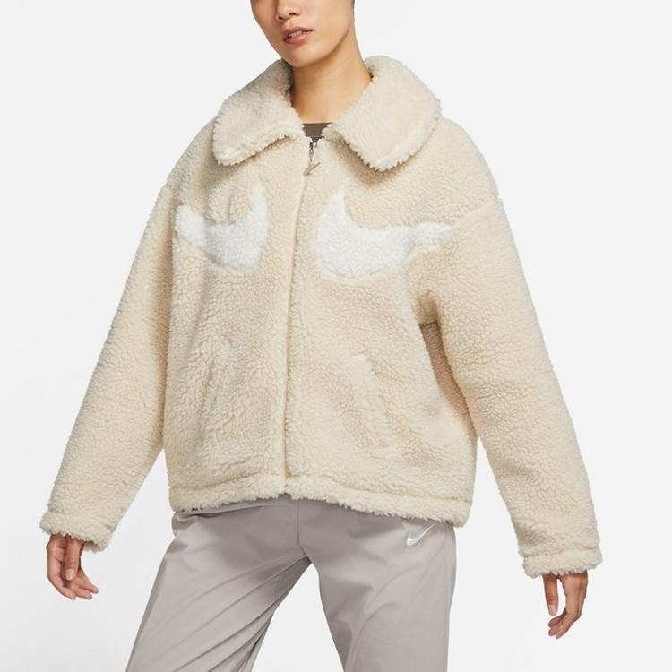 Nike Swoosh Womens Full-Zip Jacket (Asia Sizing) Rattan/Sail Women Streetwear DD5621-206