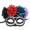 Flowers Mexican Day of The Dead  Mask Fashion Flower Wearing Ghost Mask  Halloween Prom