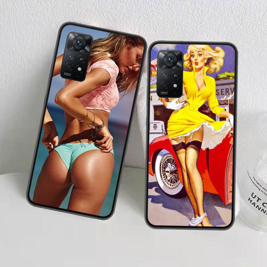 WW2 Sexy Pin Up Girl Vintege Phone Case For Xiaomi Redmi Note 12 Plus 12S 11 11T Pro 5G 11E 11S 4G 10 10S 9 9S 9T 8 8T 7 6 5 Cov