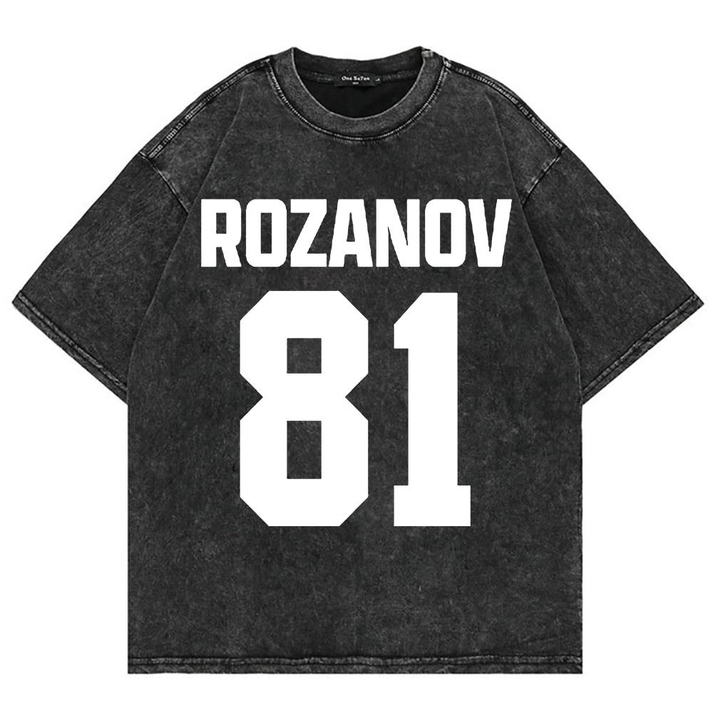 100% Baumwolle Vintage Gewaschen Beheizte Rivalität Ilya Rozanov 81 Boston Raiders T-Shirt Herren Scott Hunter Shane Hollander Säurewaschung T-Shirts