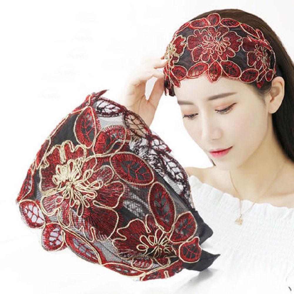 Adjustable Toothed Broadside Floral Printed Non-slip Head Hoop Hair Bands Headband Hair Accessories