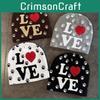 Pattern Love Letter Beanie Knitted Hat For Warm Winter Cap Fashion Breathable