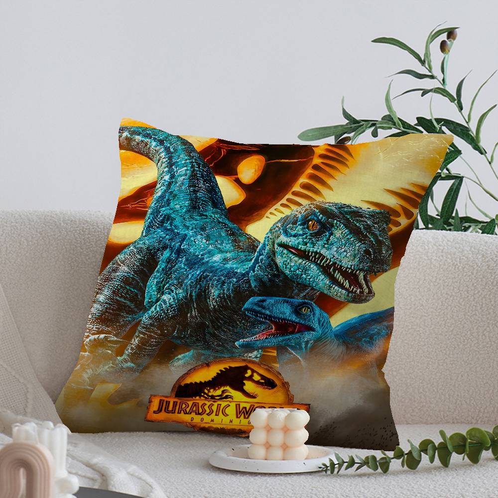 Movie Jurassic Park Dinosaur World Jurassic World Pillow Cover for Bedroom Room and Living Room Sofa Decorative Cushion Cover