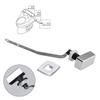 Bathroom Toilet Flush Handle Left Side Replacement 10.6 Inch Polished Chrome Stainless Steel Lever For Smooth Function