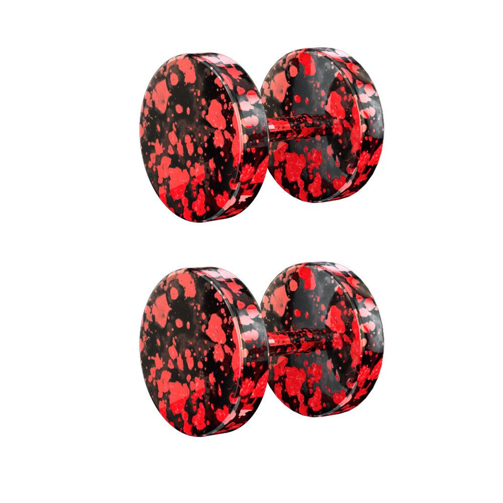 2pcs 16G Colorful Stainless Steel Round Stud Earrings For Women Dumbbell Piercing Earrings Men Punk Jewelry 8mm 10mm
