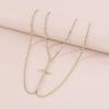 Sexy Halter Neck Body Chain For Women Fashionable Diamond Claw Chain Cross Chest Chain Nightclub Street Shooting Accessories