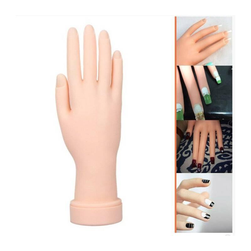Art Practice Nail Trainer Training Faux Hand Model Gel False Tips Tools Manicure