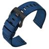 Nylon Watch Military Watch Replacement Fabric Double Strap Nylon Quick Buckle [ANNEFIT] Band, Band, 20mm, Belt, Release, Blue/Black