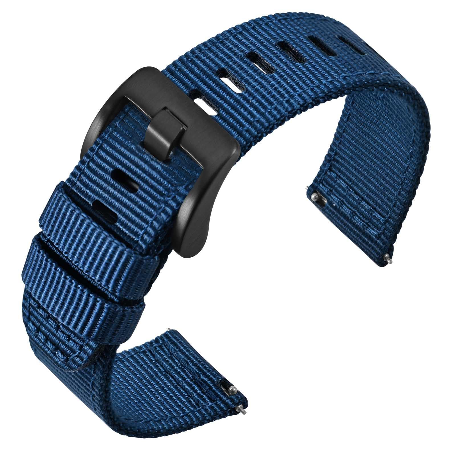 

[ANNEFIT] Nylon Watch Band, Military Watch Replacement Band, Fabric 2 Line Nylon Strap, Quick Release, 20 mm, Nylon 20 mm