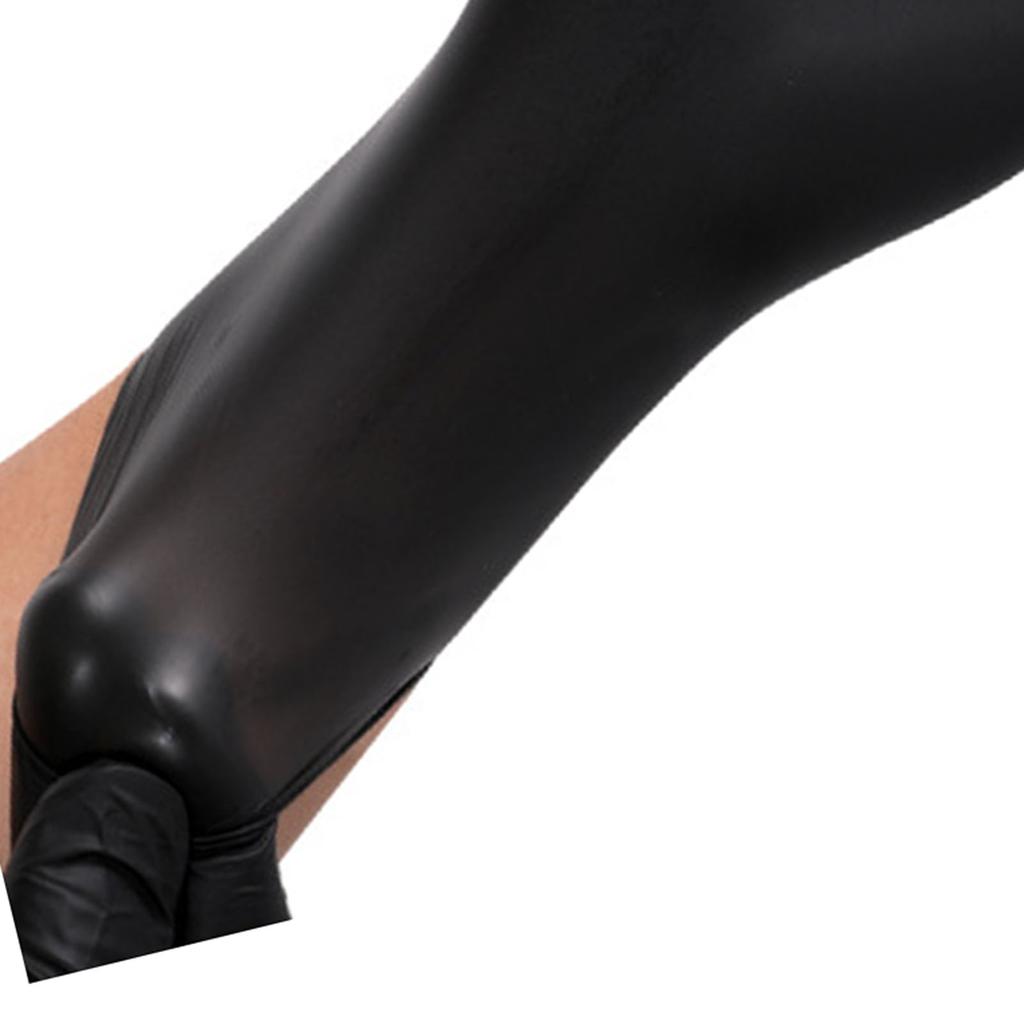 100PCS Food Gloves PVC High Elastic Protective Gloves for Cleaning Catering Black M