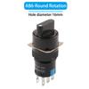 1PCS Knob Rotary Switch 16mm 3/6 Position Small Square&Round Emergency Stop  Switch Start Up Power Switch With Key Switch AB6