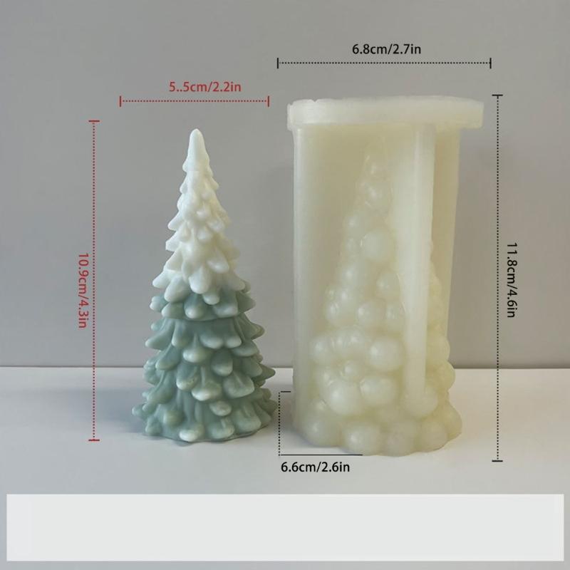 Christmas Tree Silicone Candle Mold Aromatherapy Scented Candle Epoxy Resin Mould Casting Tool for DIY Candle Making