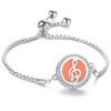 Crystal Rhinestone Aromatherapy Tree of Life Bracelet - Adjustable Titanium Steel with Essential Oil Compartment.