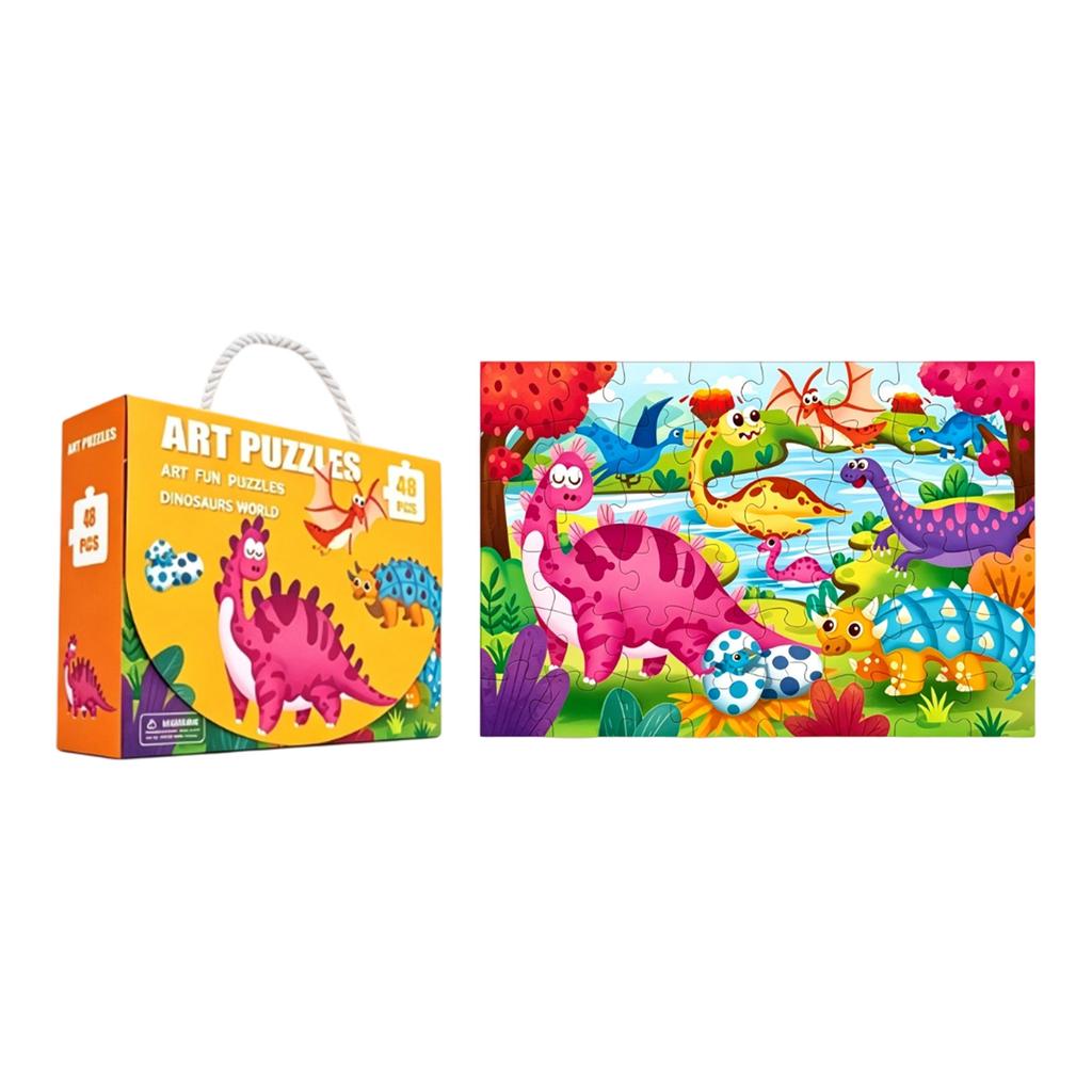 Large Piece Jigsaw Puzzle for Kids 48 Piece Preschool Educational Learning Toy Featuring African Animal Theme for Early Childhood Development