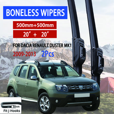 Per Dacia Renault Duster MK1 2009-2013 Tergicristalli Auto Tipo U Gomma Morbida Senza Telaio Senza Staffa Tergicristalli Auto 20"+20"