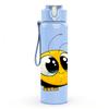 1PC Big Eyed Bee Illustration 750ml Color Plastic Sports Water Bottle Leakproof Flip Straw Lid Suitable for Sports Office Home Use