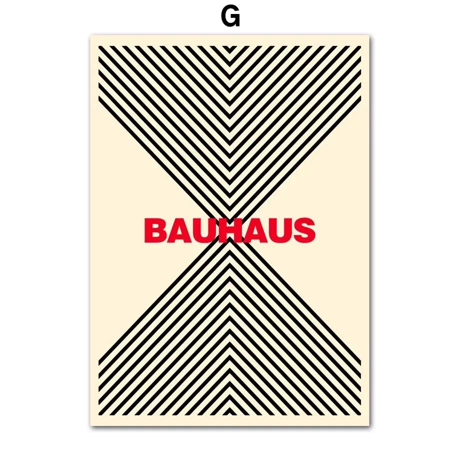 Bauhaus Lines Geometry Stripe Nordic Gallery Minimalist Wall Art Print Canvas Painting Poster for Living Room Modern Home Decor