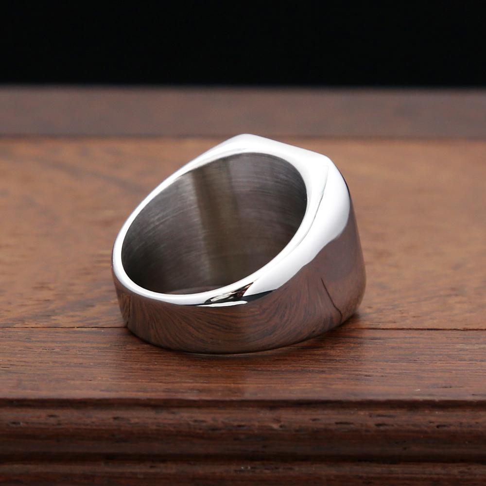 Fashion Polished Stainless Steel Rings For Men Women Classic Simple Square Finger Ring Wedding Party Jewelry Gifts Dropshipping