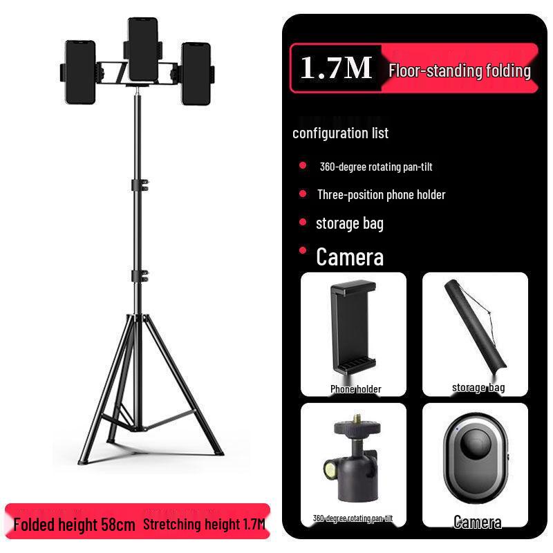 Universal Multi-Functional Anti-Shake Tripod for Mobile Photography & Live Streaming