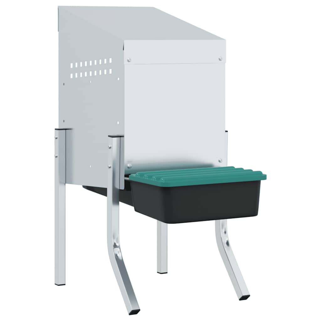 Chicken Nest Box 1 Compartment with Legs Galvanized Steel