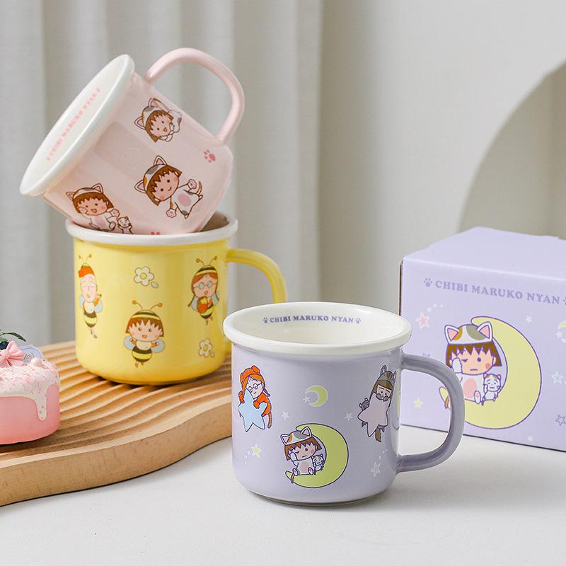 Cute Cartoon Cherry Meatballs Children's Water Cup High-value Ceramic Mug Girls Birthday Gift Souvenir