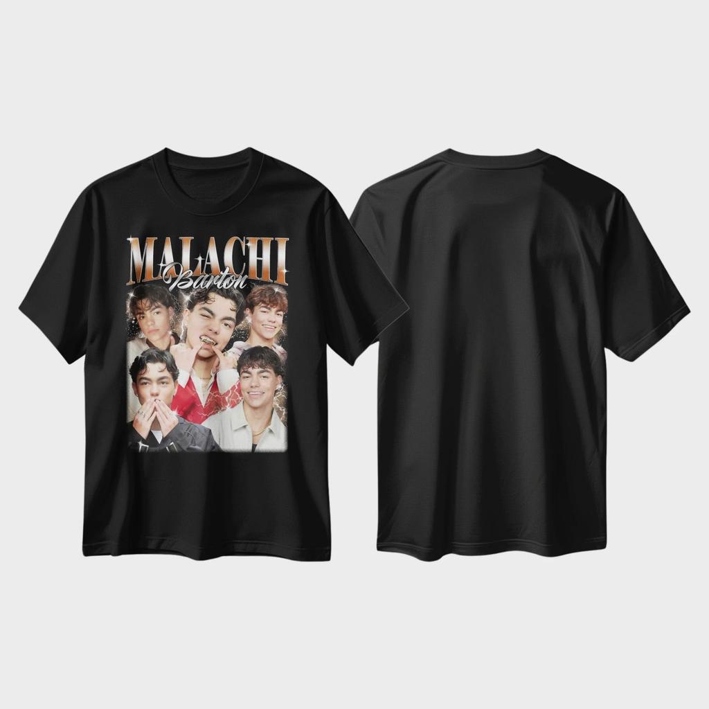 Maglietta Vintage Malachi Barton cotone Vintage girocollo Hip Hop Uomo Donna Streetwear T-shirt Manica Corta
