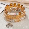 Bohemian Layered Beaded Bracelet with Life Tree Pendant