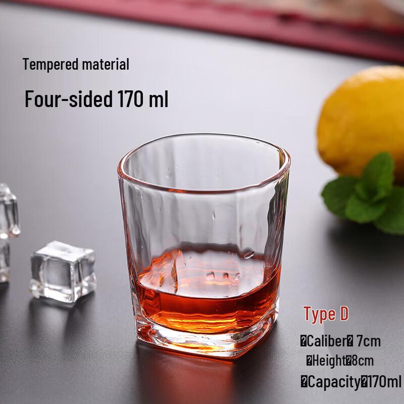 ZISIZ Handmade Octagonal Tempered Glass Multipurpose Cup