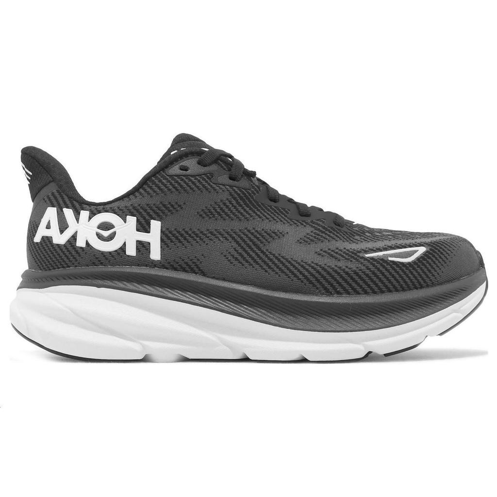 HOKA  Clifton 9 Wide Black White Women Sneakers 1132211-BWHT