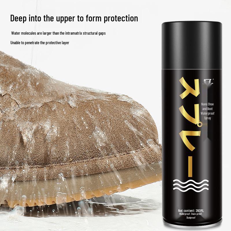 Nano Waterproof Spray for Shoes: Protects Sneakers, Leather, and Boots from Stains and Oil.