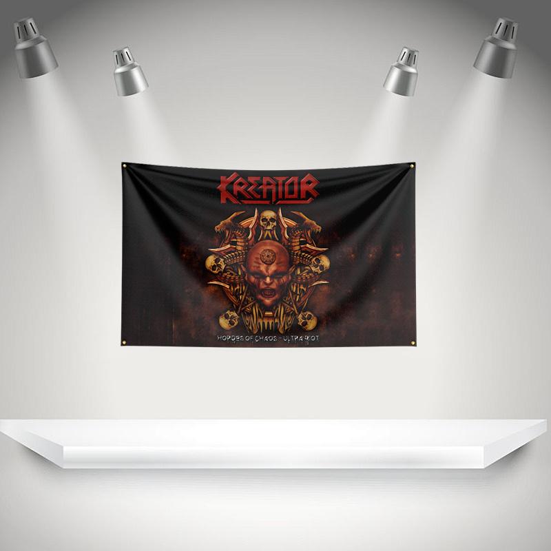 K-Kreators Flag Rock Music Band Banner HD Printing Tapestry Exhibition, Music Band Fans, Garage Decor