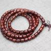 Zambia Blood Sandalwood 108-Bead Bracelet: Old Rosewood Barrel Beads Buddhist Prayer Jewelry for Men & Women.