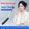 Baojiajie Long Handle Crevice Brush for Tile, Multi-functional Bathroom, Kitchen, Toilet, Pot Lid & Sink Brush