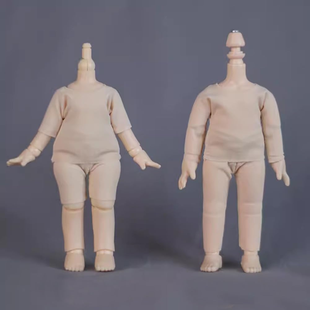 Rakulifey Obitsu 11 Outfit-Set, Fleckenbeständige Kleidung, Hose, Unterhemd und 2-teiliges Set für OB11 Größe Obitsu Puppe (Hautfarben, Langarm)
