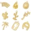 ZHUKOI Western Cowboy Desert Metal Pendant Golden Plated with CZ Stone Jewelry Accessories :VD1757-VD1765