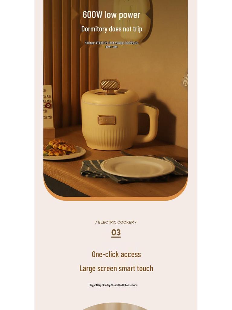 Mini aragaz electric: Oală Crock-Pot Multifuncțională, Fierbător de Orez Inteligent, Aparat pentru Terci, Oală pentru Supă, Perfectă pentru Cămine