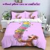 Curious GeorgePattern Bedding Quilt Set Quilt Cover Pillowcase Home Decoration Birthday Gift (1 * duvet cover + 2 * pillowcase, without core)
