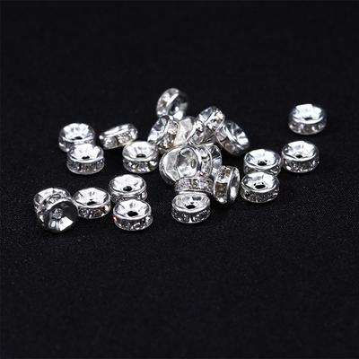 MagiDeal 100 pezzi di perline distanziatrici rotonde Rondelle per la creazione di gioielli