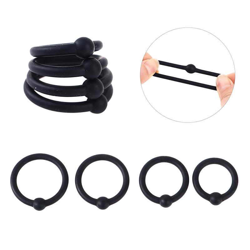 4Pcs Silicone Cock Ring Erection Ring Male Delay Ejaculation Penis Ring Sex Toy