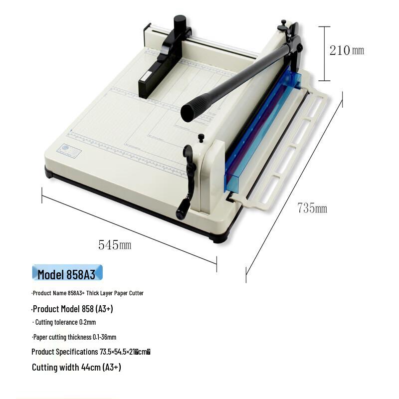 Taglierina manuale per carta A3 per impieghi gravosi, spina CN (adattatore incluso)