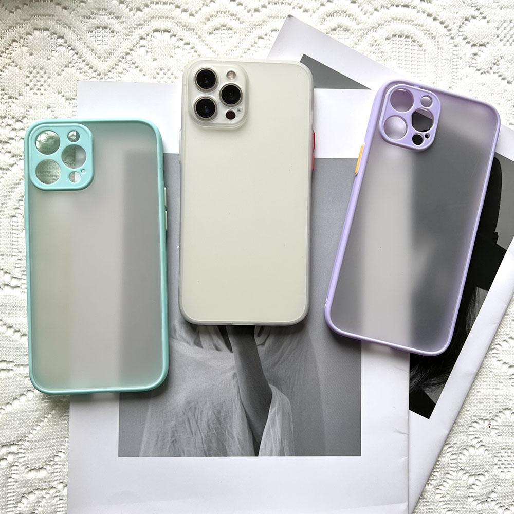 For iPhone 13 Pro Max Shockproof Bumper Clear Phone Case For iPhone 12 11 Pro Max XR X XS 7 8 Plus Soft Silicon Matte Hard Cover