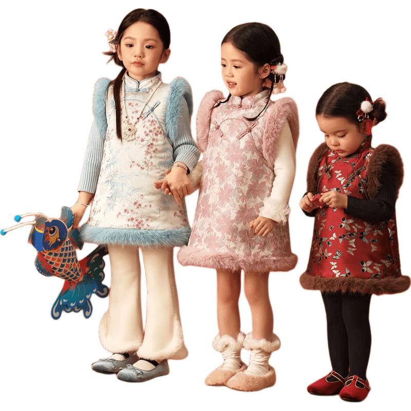 LUSON Okids Girls' New Year Cheongsam Dress