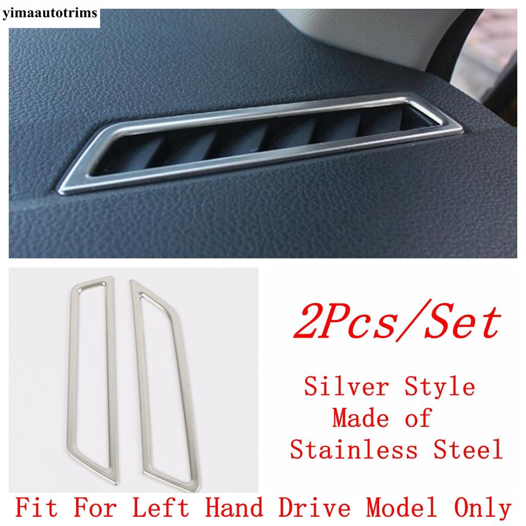 Dashboard Air AC Vent Outlet Frame Stickers Cover Trim For VW Volkswagen Polo  -  Stainless Steel Accessories Interior Silver Style