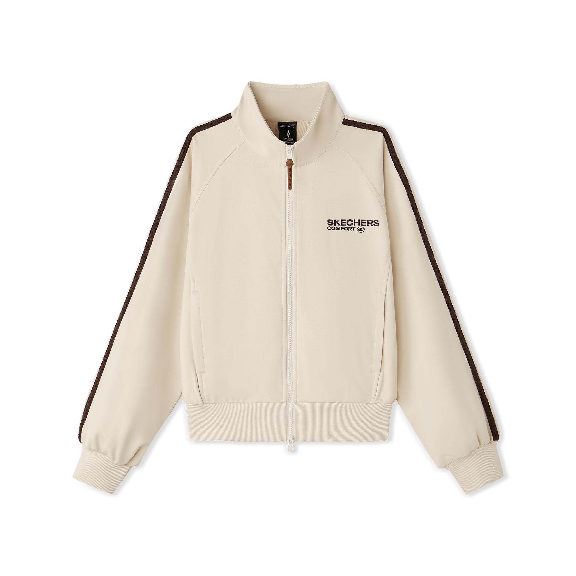 Skechers Sports Alliance Series Soft Comfortable Windproof Waterproof Warm Embroidered Logo Stand Collar Zip Jacket Women jackets L325W099-001J M