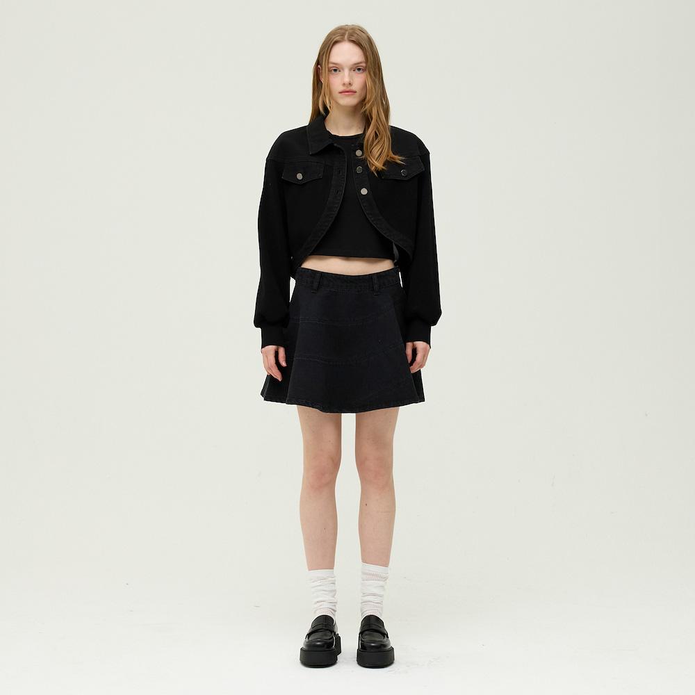 Ibiem A-Line Denim Mini Skirt Emq2Dsk010
