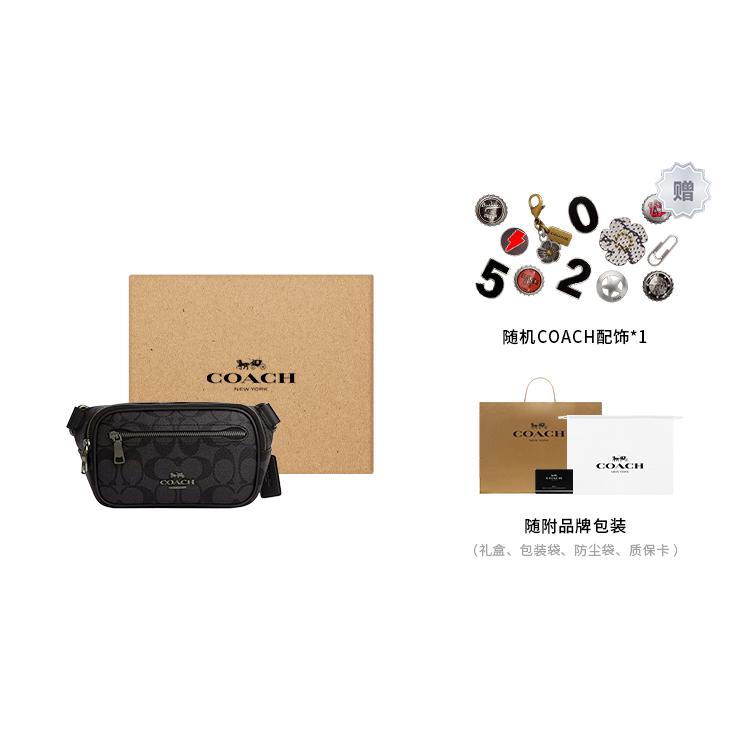 COACH Canvas With Leather Sling Bag, Shoulder Bag, Fanny Pack Small Men's Black CN503-QBO4G