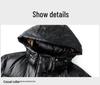 Men's Lightweight Trendy White Duck Down Hooded Jacket - Warm, Fashionable, and Detachable for Autumn and Winter Casual Wear