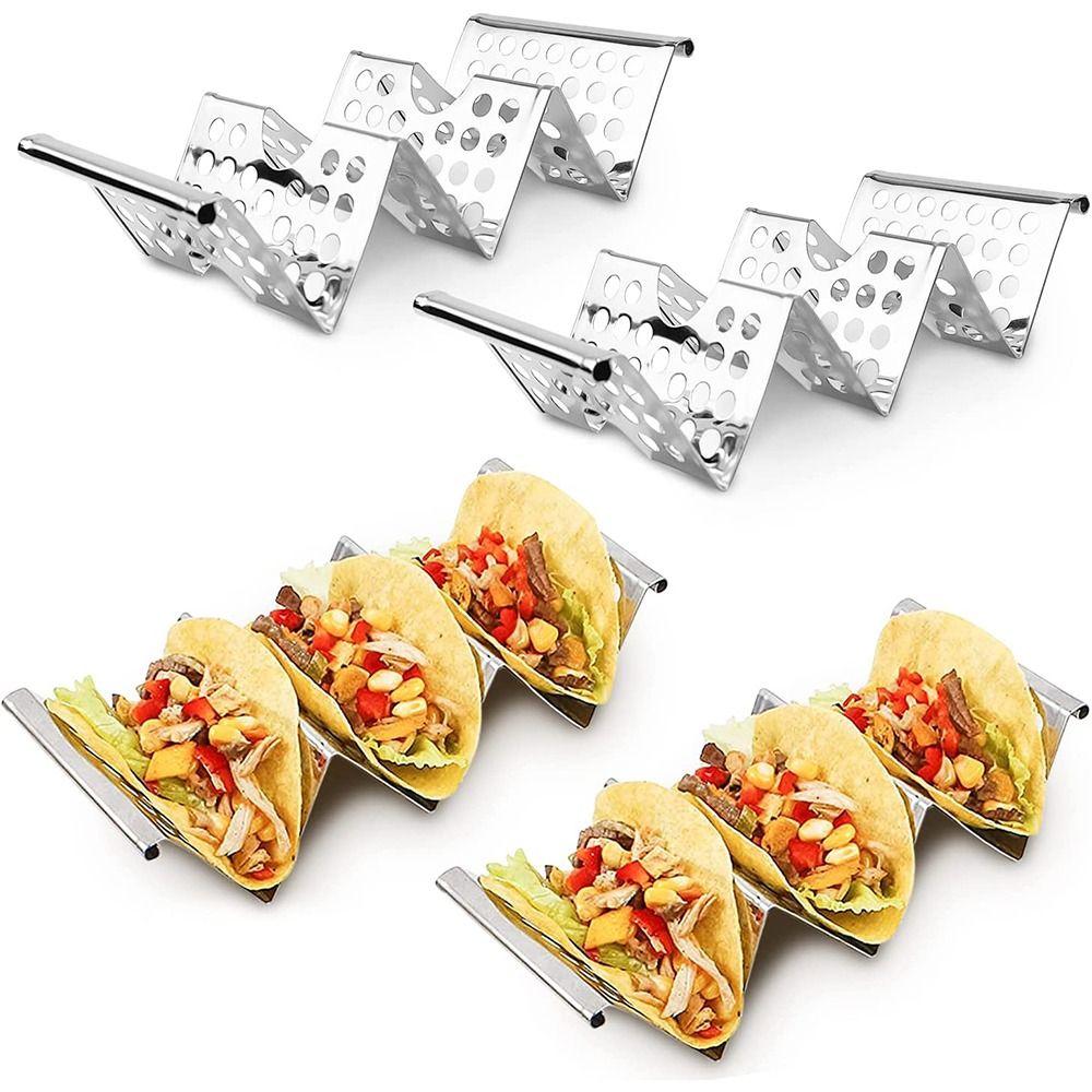Wave Shaped with Easy-Access Handle Taco Holder Kitchen Tools Tray Plate Taco Shell Stand